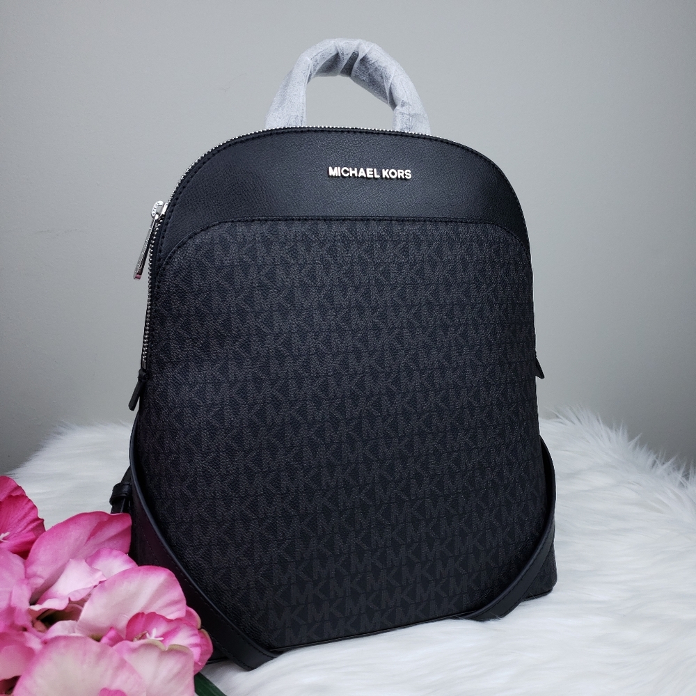 🌺NWT Michael Kors LG Emmy backpack Black bag MK - Picture 3 of 8
